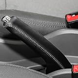 Handbremsengriffe für Audi Q5 SUV FY/80A 2017-2024 Handbremsen Abdeckung Handbremse Cover Universal Handbremse Griff,cortex-black leather black