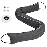 Jinlaili Zugluftstopper für Türen,93 x 10 cm Luftzugstopper,Windstopper Schutz vor Lärm und Zugluft,Luftzugstopper mit Doppeldichtung,Schwer Türschlange Windstopper Tür,für Fenster und Türen,G