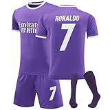 R.Madrid 17/18 Fußball Trikot, Hause/Auswärts Nr.7 Trikot für Kinder Erwachsener, Fussball Trikot Shorts und Socken Anzug für Jungen H