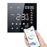 Kavolet Tuya Smart Wi-Fi-Thermostat, Sprachsteuerung, 16A, für Elektroheizung, digitaler programmierbarer LCD-Display-Touchscreen-Temperaturregler, kompatibel mit Amazon Google H