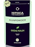 BIO GUNPOWDER TEE · 100% Gunpowder Grüner Tee Lose Handgerollt · China Gunpowder Tea Bio Grüntee Premium 40 Tassen · HITOCA®