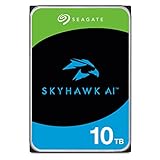 Seagate Skyhawk AI, interne Festplatte für Video mit bis zu 64 Kameras, 10TB, 3.5 Zoll, 256 MB Cache, SATA 6GB/S, silber, inkl. 3 Jahre Rescue Service, Modellnr.: ST10000VE0008