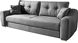 DELIFE Schlafcouch Narin 240x100 cm Velour Graphit S