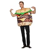 Snailify Hamburger Kostüm für Erwachsene Unisex lustiger Lebensmittel Halloween Party Anzug