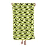 HDTVTV Hund Silhouette Scottie Westie Tier, Strandtuch Ultraweiches Badetuch Schnelltrocknende Stranddecke 80x130