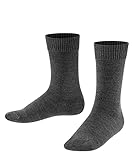 FALKE Unisex Kinder Socken Comfort Wool K SO Wolle einfarbig 1 Paar, Grau (Dark Grey 3070), 27-30