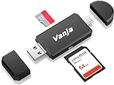 Vanja SD Card Reader, SD/TF Kartenleser und USB Type C Micro USB OTG Adapter für SDXC, SDHC, SD, MMC, RS-MMC, Micro SDXC, Micro SD, Micro SDHC Karte, unterstützt UHS-I