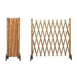 Tragbarer ausziehbarer Zaun, Gartenschirm aus Holz, ausziehbarer Sofortzaun, freistehendes Holzgitter, einziehbares Zaunfeld, Sicherheitszaun für Haustiere, für die Dekoration von Terrasse, G