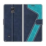 MOBESV Hülle für Samsung Galaxy Note 4 Handyhülle, Lederhülle mit Kartenfach, Klapphülle mit Ständer, Flip Case Handytasche Schutzhülle, Modisch B