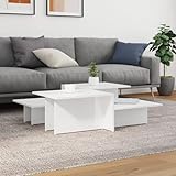 CIADAZ Couchtische 2 STK. Hochglanz-Weiß Holzwerkstoff, Living Room Table, Wohnzimmertisch, Beistelltisch, Side Table & End Table, Coffee Table - 3216155