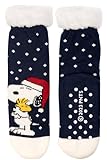 United Labels The Peanuts Snoopy Kuschelsocken für Damen Flauschige Wintersocken warme Socken Blau/Weiß (EU Schuhgrößensystem, Erwachsene, Damen, Numerisch (von/bis), M, 35, 38)