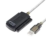 SinLoon USB auf SATA IDE-Konverterkabel, Adapter USB 2.0 auf 2,5/3,5/5,25 Zoll IDE und SATA Adapterkabel -1.8FT