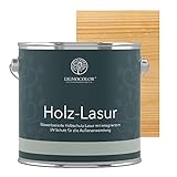 Lignocolor® Holzlasur (2,5L Transparent farblos) Holzschutzlasur für Außen & Innen Wasserbasis – Andere Farbtöne verfügb