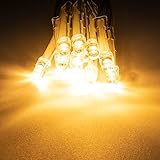 A.bigwhale LED Lichterkette Batterie-10 LED Lichterkette mit Timer, Warmweiß für Innen, Weihnachten, Schlafzimmer, Party, H