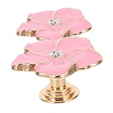 Ciieeo 2 Stück Griff Aus Legierung Antike Schubladenknöpfe Kommode Knopf Knöpfe Für Blumenschränke Vintage-knöpfe Für Kommode Blumenknopf Blumenknöpfe Rosa Zinklegierung