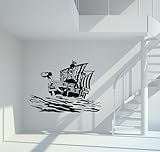 Wandtattoo One Piece Piratenschiff Going Merry Größe M - ca. 60cm x 44