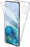 Hülle für Samsung Galaxy A42 5G 360 Grad Transparent Silikon Komplett Schutzhülle Durchsichtig Beide Seiten Doppelseitig Full Body Vorne und Hinten Stoßfest Case (Samsung Galaxy A42 5G)