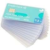valonic Karten Schutzhülle - 12 Stück, Plastikhüllen, matt transparent - Kartenhülle für Kreditkarten und EC Karten, Kreditkartenetui, ec-Karten-schutzhülle für Geldk