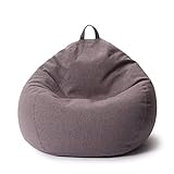 Lumaland Sitzsack Comfort Line | Indoor Beanbag 90x110x50cm mit mehr als 1,9 Mio. anpassbaren EPS-Perlen | Weiches & Komfortables Bodenkissen | Sessel für Kinder & Erwachsene | 250 L [Dunkelgrau]
