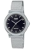 Casio Collection Standard Analog MQ-24 Serie Armbanduhr, silber/schwarz, 1個, Neuestes M
