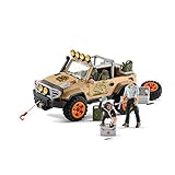 schleich WILD LIFE 42410 Realistischer Schimpanse, Jeep und Ranger 16-Teiliges Tiere Spielset - Wild Adventure Jeep, Schimpanse, Ranger und Zubehör Tiere Figuren Sets für Kinder ab 3 J