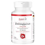 Zinkbisglycinat - mit 25mg Zink pro Tablette - 180 Tabletten - Hochdosiert - 100% Vegan – Deutsche Produktion & Laborprüfung - NutriFair | Premium & F
