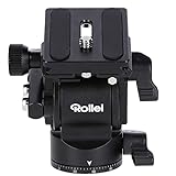 Rollei V5I Video Stativkopf für leichte und weiche Bewegungen, Ideal für den Einsatz auf Einbein-Stativen beim filem bewegter Objek