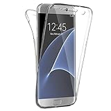 COPHONE® kompatibel Samsung Galaxy S7 Edge Hülle Silikon 360 Grad transparent. Integraler und unsichtbarer Durchsichtige Schutz Galaxy S7 Edge Handyhü