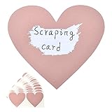 AINIUNIU 50 Stück Rose Rubbel Etiketten Herz Rubbelkarten Rubbelsticker, Scratch Labels Heart Scratch Cards, Überraschungen Gutscheinkarten Einladungen Hochzeit oder Verkündung von Schwang