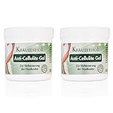 Kräuterhof® Anti Cellulite Gel Duo Set (2 x 250ml) – mit hochdosiertem Koffein & Carnitin und angenehmen Wärme-Effekt & erfrischendem Duft, Verbesserung der Hautkontur, straffende Anti Cellulite C