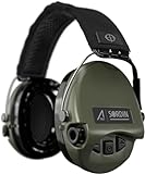 Sordin ACE Core TAC Kapsel-Gehörschutz - aktiv & elektronisch - Kapsel-Gehörschützer für Jagd & Schießsport - schwarzes Kopfband & grüne Kap