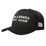 YANFJHV Make America Great Again Hat 2016 Republikanische Hutkappe Pflanzen Hüte (Black, One Size)