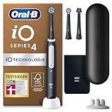 Oral-B iO Series 4 Plus Edition Elektrische Zahnbürste/Electric Toothbrush, PLUS 3 Aufsteckbürsten, Etui, 4 Putzmodi, Zahnpflege, recycelbare Verpackung, matt black