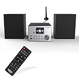 XORO HMT 500 PRO - Mikro Stereoanlage (Internet-/DAB+/UKW-Radio, CD Player, Bluetooth, USB Mediaplayer, 2.4' Farbdisplay, Fernbedienung, 2 x 10W Lautsp