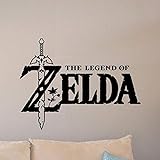 zzlfn3lv The Legend of Zelda Wandtattoo Master Schwert Poster Videospiel Aufkleber Gamer Room Sign Kinderzimmer Dekor Vinyl Aufkleber Spielzimmer 55 * 42
