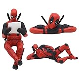 Miotlsy 3 Pieces Deadpool Figures, Deadpool PVC Figures Birthday Cake Topper Cake Decoration Girl/Boy Home Table Car Decorations Model Toy Pack Optimised Adult Collector's I