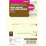 FILOFAX Kalendereinlage 2024 Pocket 1 Woche / 2 Seiten creme cotton deutsch 24-68258 - 1 Stück