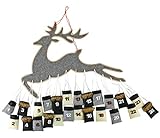 Spetebo XXL Rentier Adventskalender mit 24 Säckchen zum Befüllen - 80x80 cm - DIY E