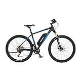 Fischer E-Mountainbike, MONTIS 2.1 E-Bike MTB für Damen und Herren, RH 48 cm, Hinterradmotor 45 Nm, 48 V Akku, schwarz matt, 27,5 Z