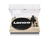 Lenco LBT-188 Plattenspieler - Bluetooth Plattenspieler - Riemenantrieb - 2 Geschwindigkeiten 33 u. 45 U/min - Anti-Skating - Vinyl zu MP3 digitalisieren - braun k