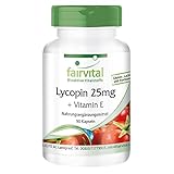 Fairvital | Lycopin Kapseln mit Vitamin E - 25mg Lycopin - VEGAN - 90 Kapseln - mikroverkap