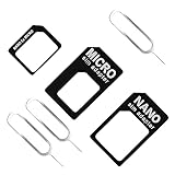 Nano SIM Karten Adapte, Nano-SIM Adapter Set, SIM-Karten-Adapter mit SIM-Auswurfstift, kompatibel mit Smartp