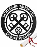 Zunftzeichen Schlosser – Individuelles Metallschild, Robuste Wanddeko für Metallbau, Symbol für Präzisionshandwerk, Ideal für Schlosser, Personalisiertes Geschenk