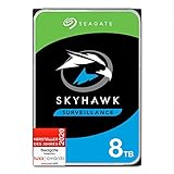 Seagate SkyHawk 8TB interne Festplatte HDD, Videoaufnahme bis zu 64 Kameras, 3.5 Zoll, 256 MB Cache, SATA 6GB/s, silber, FFP, inkl. 3 Jahre Rescue Service,, Modellnr.: ST8000VXZ04
