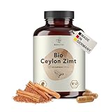 BIO Ceylon Zimt Kapseln hochdosiert, 1200 mg Tagesdosis, rückstandskontrolliert, deutsche Herstellung, vegan, laktose- & glutenfrei, ohne Zusätze, Zimt Ceylon, 270 Kapseln x 600 mg, BIONUTRA®