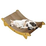 Kustimantu Katzen Kratzbrett - Kratzpad und Kätzchenbett,Interaktives Spielzeug als Möbelschutz für Sofa Tür Teppich mit Beschäftigungsfunktion gegen Langeweile bei Kätzchen und k