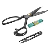 Anneome 1 Satz Schneiderschere Stickerei Nähen Stoff Tuch ausstechplatte cutter messser handarbeitsschere cutting mat kleine scharfe Schere kleine Nähschere Aluminiumlegierung Black