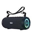 MIFA A90 Bluetooth Lautsprecher 60W kabellos IPX7 wasserdicht RGB-LED-Licht 30 Stunden Akku, USB/Micro SD-Karte/AUX-in Wiedergabe True Wireless Stereo mit Schutzhülle/tragbarem Trag