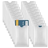 20 Stück RFID Schutzhüllen für Kreditkarten TÜV Geprüfte Blocker Kartenhülle NFC Schutzhülle Ec Karten Schutzhülle Karte Kreditkarten Block Schutzhüllen für EC Bank-Karte Reisepass & Ausw