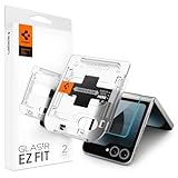 Spigen Glas.tR EZ Fit Schutzfolie kompatibel mit Samsung Galaxy Z Flip 6, 2 Stück, für externe Display, Kratzfest, Hüllenfreundlich, Touch reak